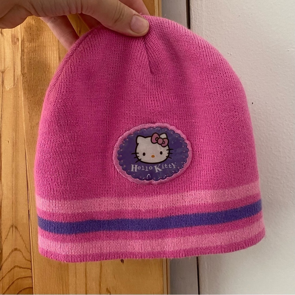 Y2K Pink Hello Kitty Girls Beanie